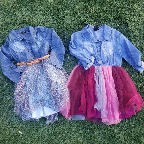 2 Denim Tutu Dresses (6) - Picture 1 of 10